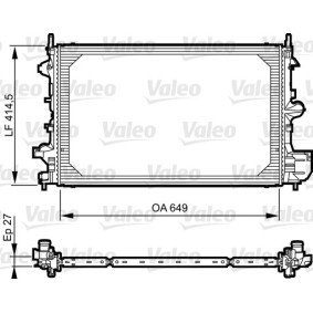 VALEO CADILLAC Radiador, arrefecimento do motor 735085
