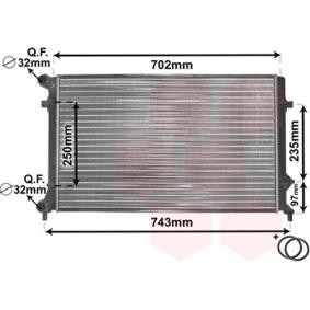 VAN WEZEL UMM Radiador, arrefecimento do motor 58002204