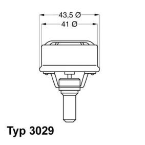 WAHLER DAF Termóstato, líquido de refrigeração 3029.83