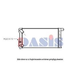 AKS DASIS AUTOBIANCHI Radiador, arrefecimento do motor 080480N