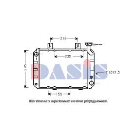 AKS DASIS TRIUMPH Radiador, arrefecimento do motor 100400N