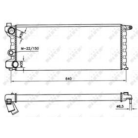 NRF AUTOBIANCHI Radiador, arrefecimento do motor 58742
