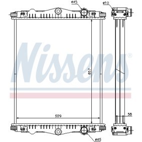 NISSENS DAF Radiador, arrefecimento do motor 614430