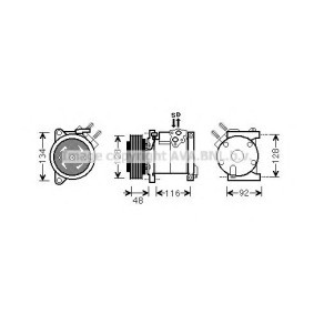 Compressor, ar condicionado CRAK102