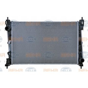 HELLA ABARTH Radiador, arrefecimento do motor 8MK 376 754-464