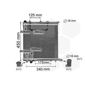 VAN WEZEL DS Radiador, arrefecimento do motor 40002368