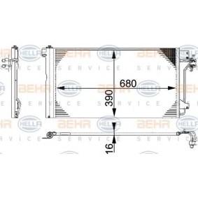 HELLA VW Condensador, ar condicionado 8FC 351 317-654