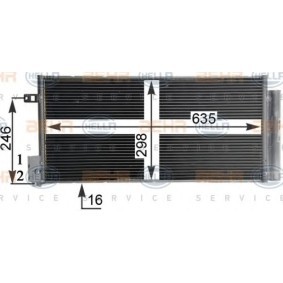 Condensador, ar condicionado 8FC 351 304-724