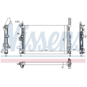 NISSENS PONTIAC Radiador, arrefecimento do motor 691051