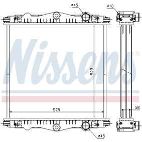 NISSENS DAF Radiador, arrefecimento do motor 614450