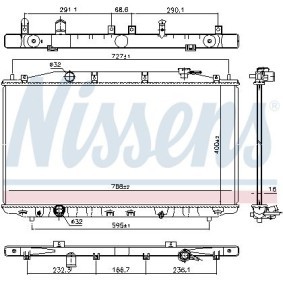 NISSENS INFINITI Radiador, arrefecimento do motor 681206