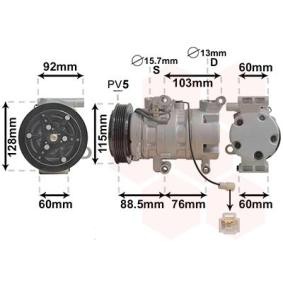 Compressor, ar condicionado 2700K251 de VAN WEZEL
