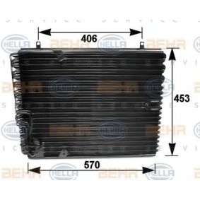 HELLA BMW Condensador, ar condicionado 8FC 351 035-041