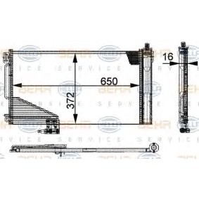 HELLA MERCEDES-BENZ Condensador, ar condicionado 8FC 351 301-354