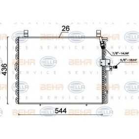 HELLA MERCEDES-BENZ Condensador, ar condicionado 8FC 351 301-484