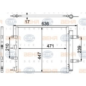 Condensador, ar condicionado 8FC 351 304-181