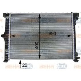 HELLA BUICK (SGM) Radiador, arrefecimento do motor 8MK 376 754-341