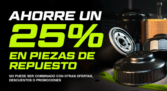 25% DE DESCUENTO en piezas de repuesto