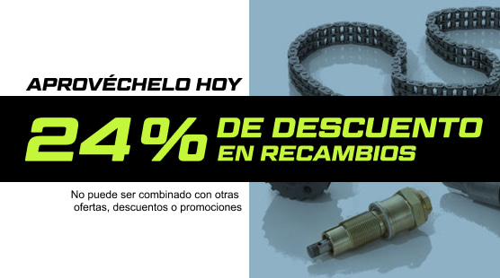 24% DE DESCUENTO en piezas de repuesto
