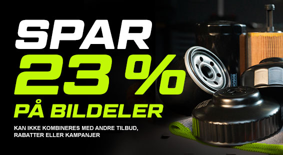 Få 23 % AVSLAG på reservedeler