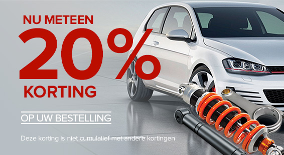 De beste aanbiedingen: 20% korting op onderdelen