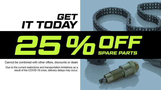 Get 25% OFF on spare parts