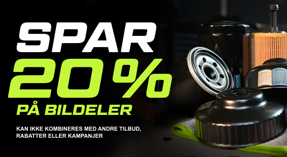 Få 20 % AVSLAG på reservedeler