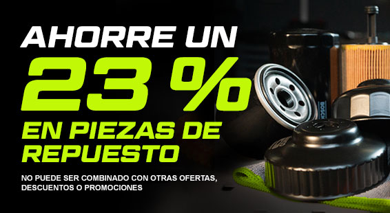 23% DE DESCUENTO en piezas de repuesto