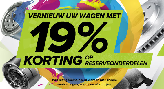 De beste aanbiedingen: 19% korting op onderdelen