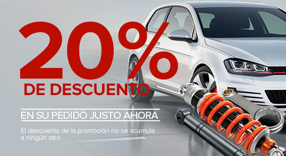 Las mejores ofertas: 20% de descuento en repuestos de coches