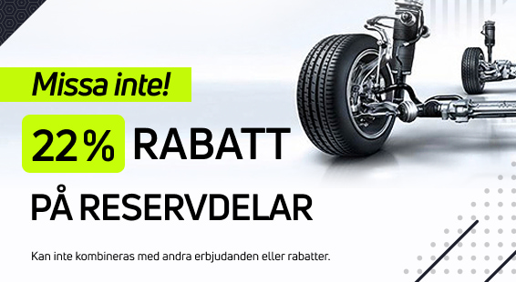 22 % rabatt på reservdelar