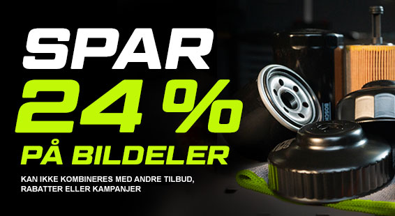 Få 24 % AVSLAG på reservedeler