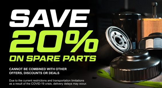 Get 20% OFF on spare parts