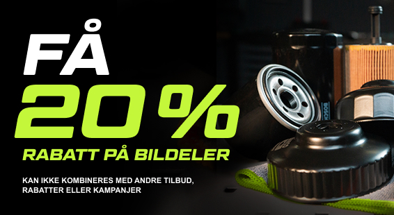 Få 20 % AVSLAG på reservedeler