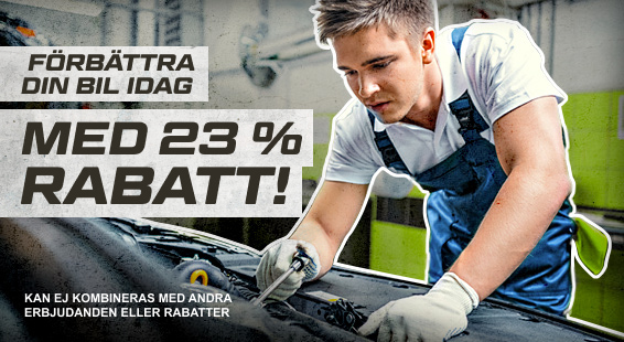 23 % rabatt på reservdelar
