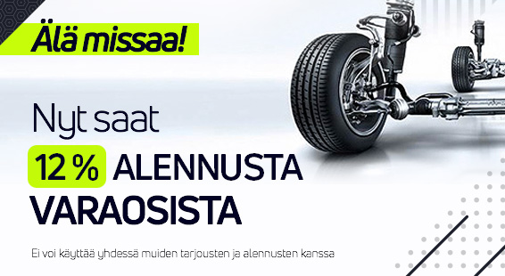 Parhaat tarjoukset: 12% alennuksen varaosat, että rakastat niin paljon