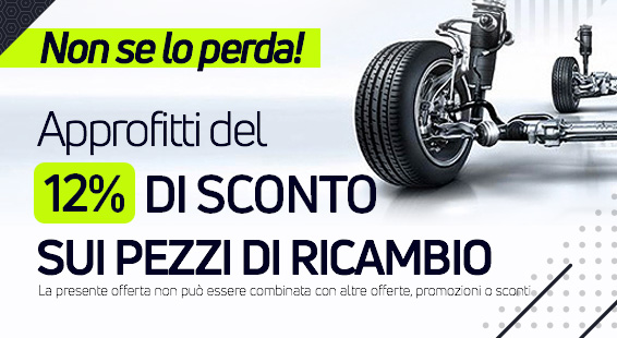 Le migliori offerte: Sconto del 12% sui ricambi auto