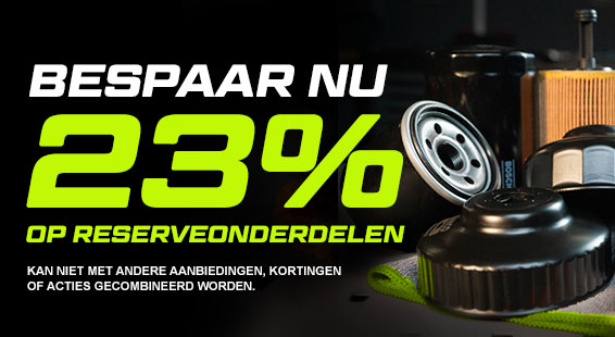 De beste aanbiedingen: 23% korting op onderdelen