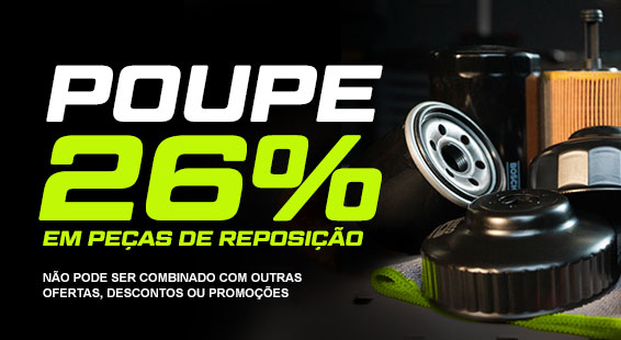 Aas melhores ofertas: 26% de desconto em peças de carros