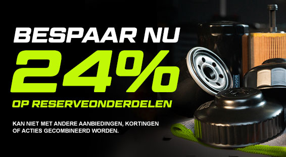 De beste aanbiedingen: 24% korting op onderdelen