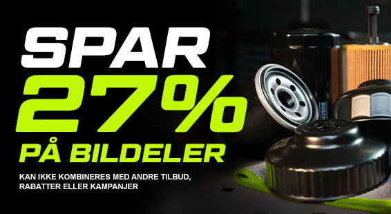 Lave priser: 27% rabatt på bildeler