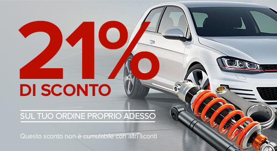 Le migliori offerte: Sconto del 21% sui ricambi auto