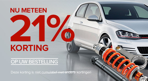 De beste aanbiedingen: 21% korting op onderdelen