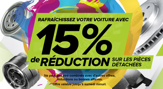 Meilleures offres: 15% de réduction sur vos pièces détachées préférés