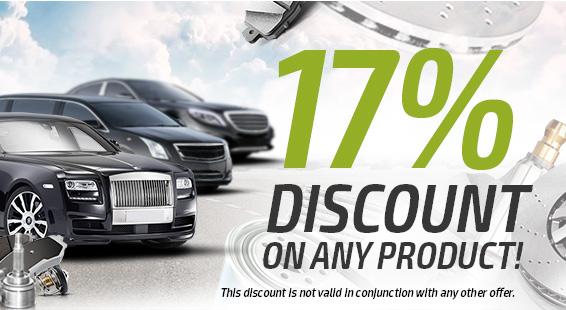 Best offers: 17% discount on auto parts that you love so much